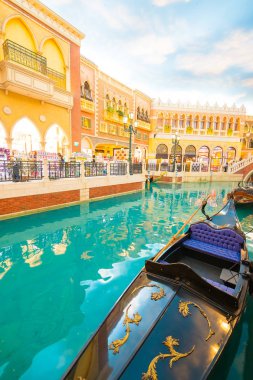 Macau, Çin - 8 Eylül 2018: Venedik m dönüm noktası olan