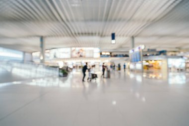 Soyut bulanıklık ve arka plan için Havaalanı terminal iç defocused