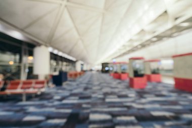 Soyut bulanıklık ve arka plan için Havaalanı terminal iç defocused