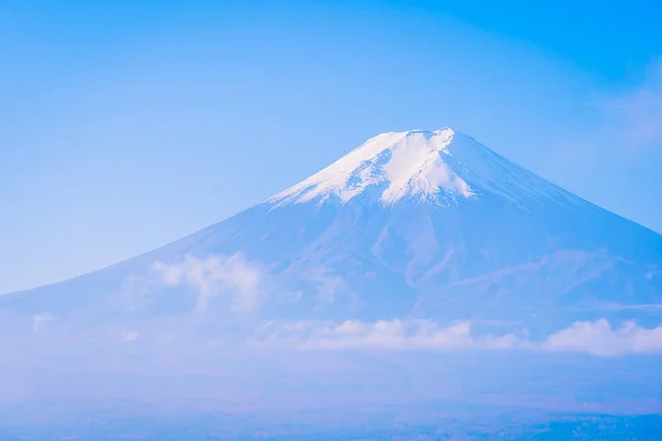 Krásná Krajina Hory Fudži Javorový List Stromu White Cloud Modrá — Stock fotografie