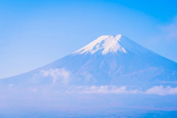 Beau Paysage Fuji Montagne Autour Érable Avec Nuage Blanc Ciel — Photo