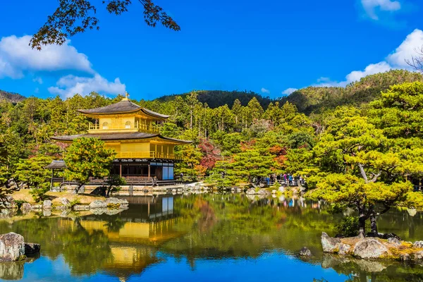 Hermoso Templo Kinkakuji Con Pabellón Oro Hito Kyoto Japón —  Fotos de Stock