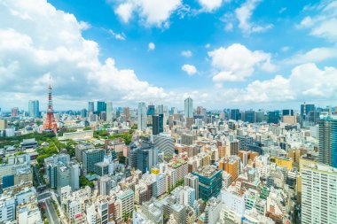 Tokyo şehir manzarası Japonya bina güzel mimari