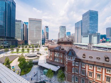 Mimari yapı ve tokyo İstasyonu tokyo şehir Japonya ile güzel cityscape