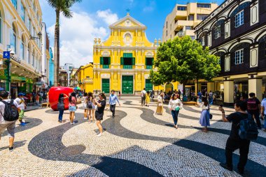 Çin, Makao - dominics macau şehirde kilise st ile bina 6 Eylül 2018 - güzel eski mimari