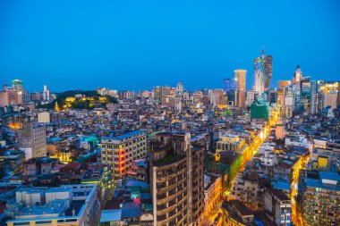 Bina Cityscape macau şehir manzarası geceleri güzel mimari