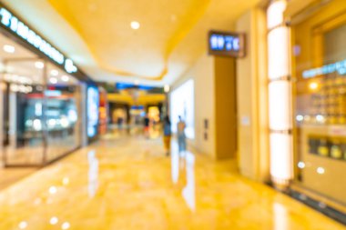 Arkaplan için mağaza içi soyut bulanıklık ve odaklanmış alışveriş merkezi