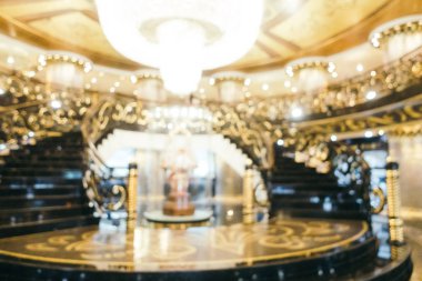 Soyut bulanıklık ve ufuk otel lobi lounge iç arka planı için