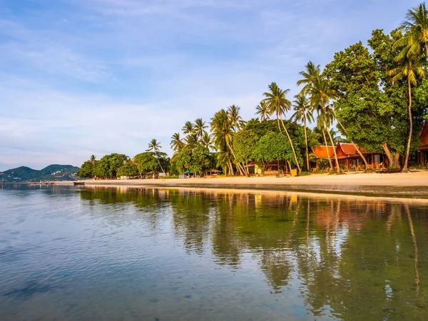 Beautiful Tropical Beach Sea Coconut Palm Tree Travel Vacation — Stock Photo, Image