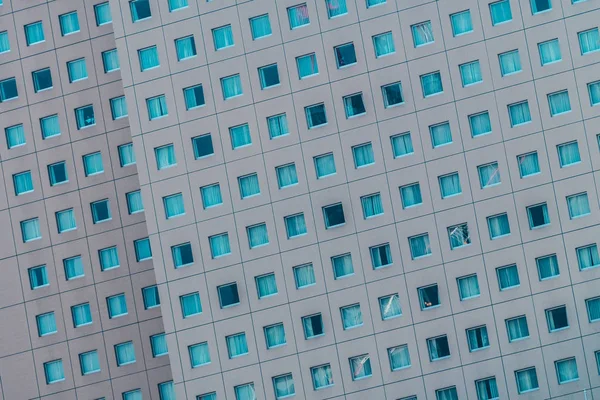 Bel Immeuble Bureaux Extérieur Moderne Avec Des Textures Motif Fenêtre — Photo