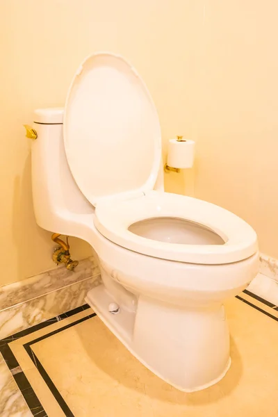 White Toilet Seat Decoration Interior Room — Stock Photo, Image