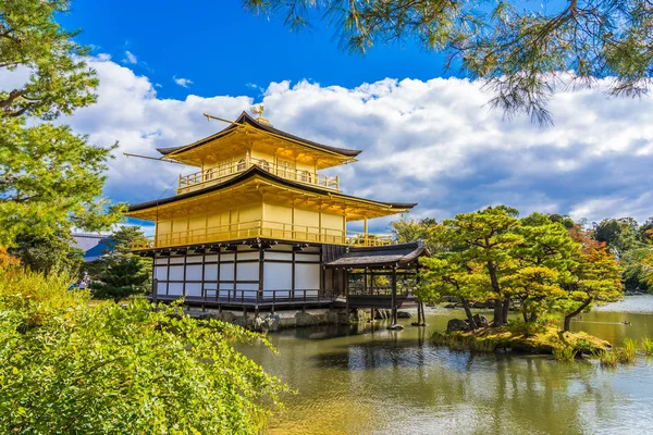 Magnifique Temple Kinkakuji Avec Pavillon Doré Point Repère Kyoto Japon — Photo