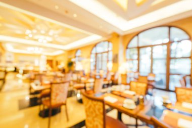 Soyut bulanıklık ve ufuk kahvaltı büfesi otel restoran ve kafe Cafe iç arka planı için