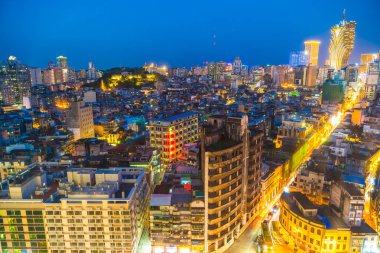 Bina Cityscape macau şehir manzarası geceleri güzel mimari
