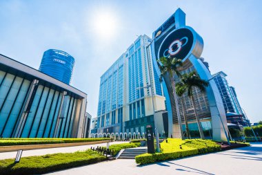 Çin, Makao - 11 Eylül 2018 - güzel lüks dış mimari yapı otelin çare macau şehir manzarası