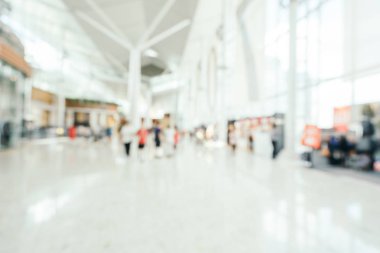 Arkaplan için mağaza içi soyut bulanıklık ve odaklanmış alışveriş merkezi