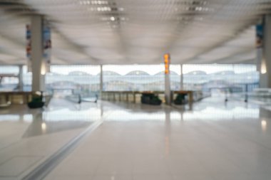 Soyut bulanıklık ve arka plan için Havaalanı terminal iç defocused