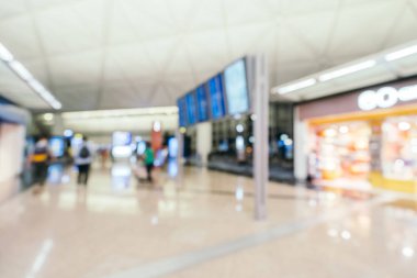Soyut bulanıklık ve arka plan için Havaalanı terminal iç defocused