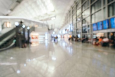 Soyut bulanıklık ve arka plan için Havaalanı terminal iç defocused