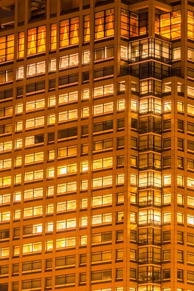 Beautiful Exterior Building Architecture Building Window Light Pattern Night — Stock Photo, Image