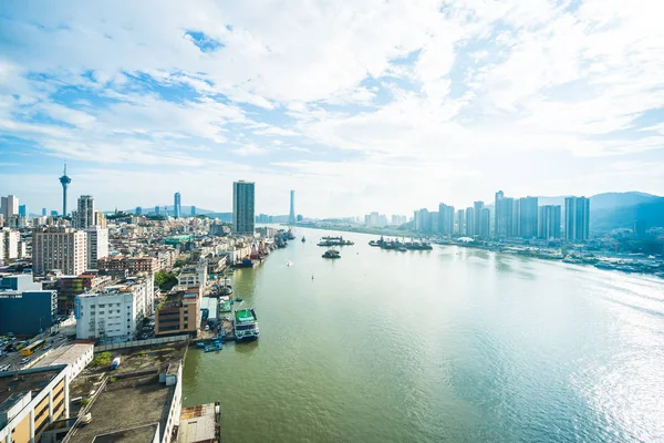 Bela Arquitetura Edifício Paisagem Urbana Horizonte Cidade Macau — Fotografia de Stock