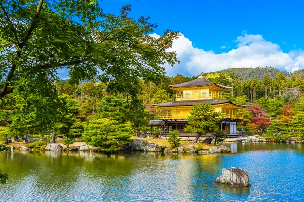 Hermoso Templo Kinkakuji Con Pabellón Oro Hito Kyoto Japón —  Fotos de Stock