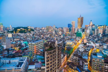 Bina Cityscape macau şehir manzarası geceleri güzel mimari