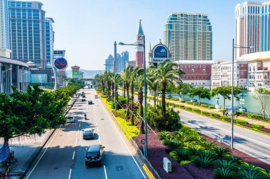 Venedik güzel mimari yapı ve diğer otel resort ve gece macau şehir casino