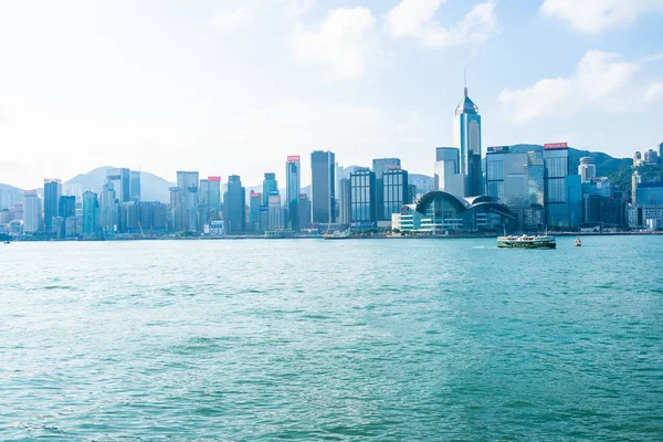 Schöne Architektur Gebäude Außen Stadtbild Von Hongkong Stadt Skyline Mit — Stockfoto