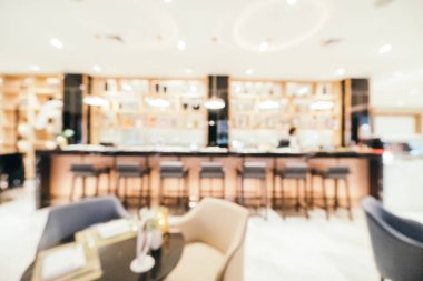 Özet olarak, arka plan için soyut bulanık ve odaksız otel ve lobi iç mekanı