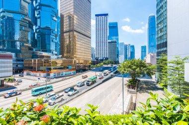 Hong kong, Çin - 15 Eylül, 2018: güzel mimari ofis hongkong City dış gökdelen Binası