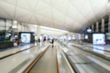 Soyut bulanıklık ve arka plan için Havaalanı terminal iç defocused