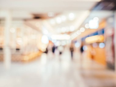 Soyut bulanıklık ve ufuk alışveriş merkezi alışveriş arka plan için