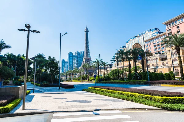 Čína Macau Září 2018 Krásné Eiffel Věž Mezník Pařížský Hotel — Stock fotografie