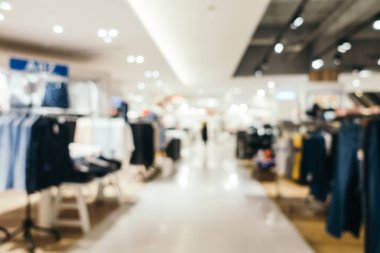 Arkaplan için mağaza içi soyut bulanıklık ve odaklanmış alışveriş merkezi