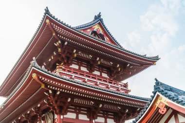 Güzel mimari Sensoji Tapınağı inşa ünlü ziyaret asakusa alan tokyo Japonya için yerdir