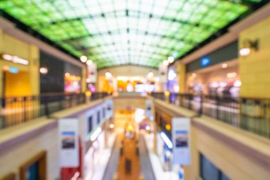 Arkaplan için mağaza içi soyut bulanıklık ve odaklanmış alışveriş merkezi