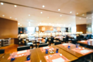 Soyut bulanıklık ve ufuk kahvaltı büfesi otel restoran ve kafe Cafe iç arka planı için