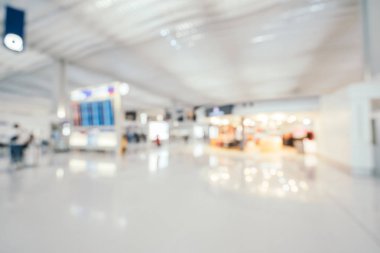 Soyut bulanıklık ve arka plan için Havaalanı terminal iç defocused