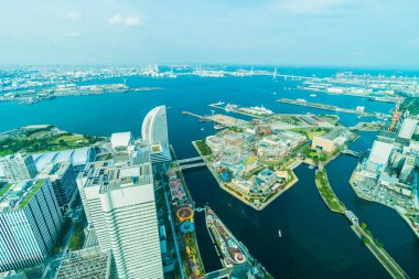 Güzel dış yapı ve Mimarlık Yokohama şehir manzarası Japonya