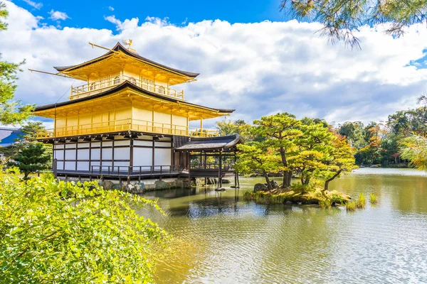 Magnifique Temple Kinkakuji Avec Pavillon Doré Point Repère Kyoto Japon — Photo