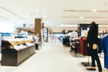 Arkaplan için mağaza içi soyut bulanıklık ve odaklanmış alışveriş merkezi
