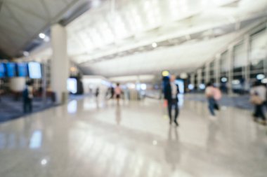 Soyut bulanıklık ve arka plan için Havaalanı terminal iç defocused