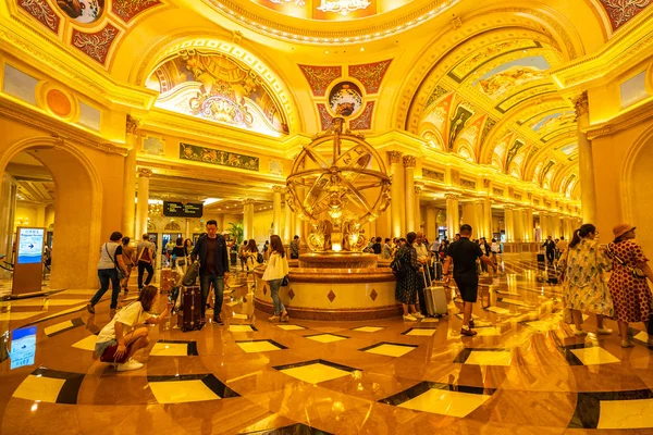 Kína Macau Szeptember 2018 Hotel Gyönyörű Luxus Üdülőhely Kaszinó Játék — Stock Fotó