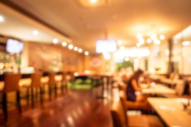 Soyut bulanıklık ve ufuk restoran ve kafe iç arka plan ve yüzey için
