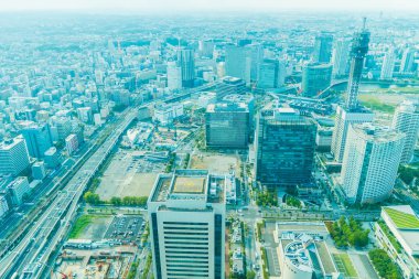 Güzel dış yapı ve Mimarlık Yokohama şehir manzarası Japonya