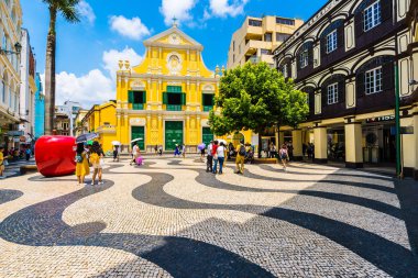 Çin, Makao - dominics macau şehirde kilise st ile bina 6 Eylül 2018 - güzel eski mimari