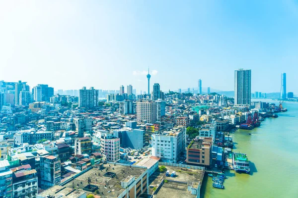 Bela Arquitetura Edifício Paisagem Urbana Horizonte Cidade Macau — Fotografia de Stock