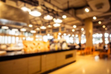 Soyut bulanıklık ve ufuk restoran ve kafe iç arka plan - Vintage filtre için