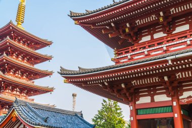 Güzel mimari Sensoji Tapınağı inşa ünlü ziyaret asakusa alan tokyo Japonya için yerdir